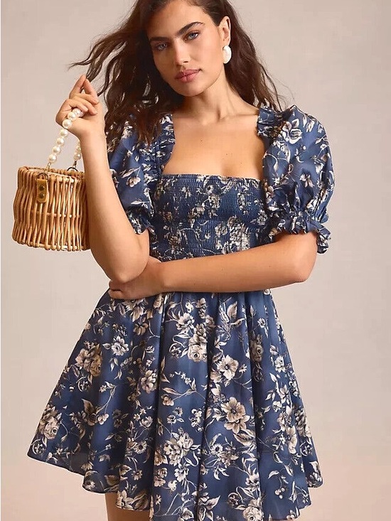 Selkie Dresses & Skirts - New Anthropologie Selkie Puff Sleeve Dress Size M
